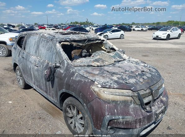 5FNYF5H57KB002900 2019 HONDA PILOT Maroon Widok z przodu