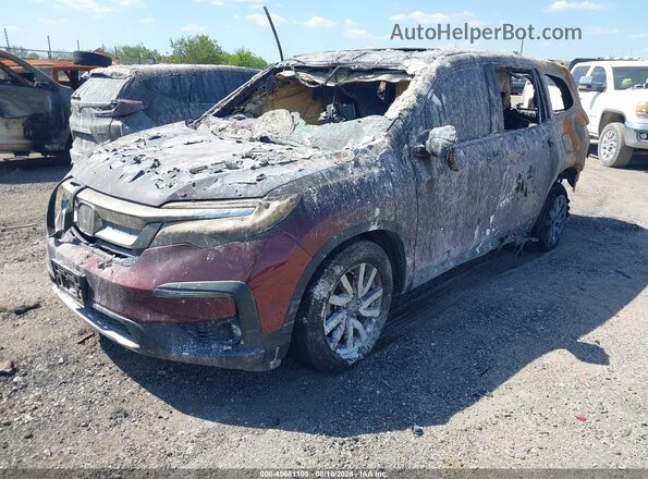 5FNYF5H57KB002900 2019 HONDA PILOT Maroon Przód lewy