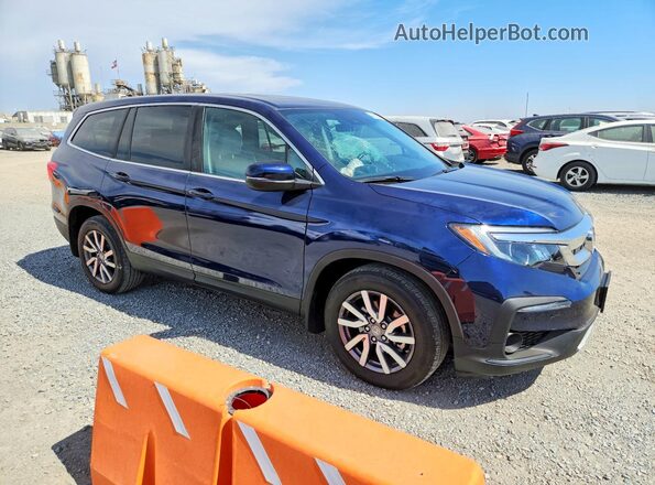5FNYF5H57LB012781 2020 HONDA PILOT Blue Передня права чверть