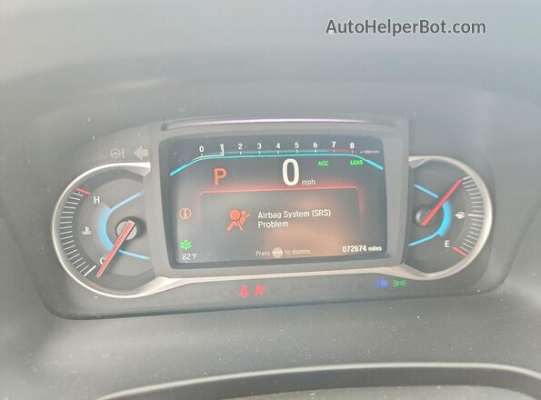 5FNYF5H59LB028254 2020 HONDA PILOT White Instrument cluster view