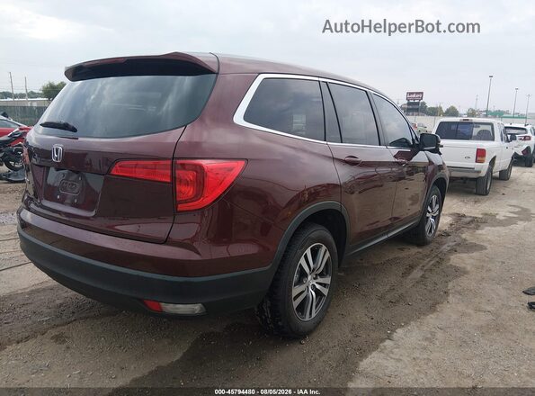 5FNYF5H5XJB018054 2018 HONDA PILOT Burgundy Հետևի աջ