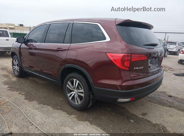 5FNYF5H5XJB018054 2018 HONDA PILOT Burgundy Հետևի ձախ
