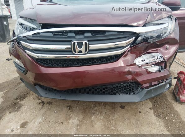 5FNYF5H5XJB018054 2018 HONDA PILOT Burgundy Դիմացի տեսք