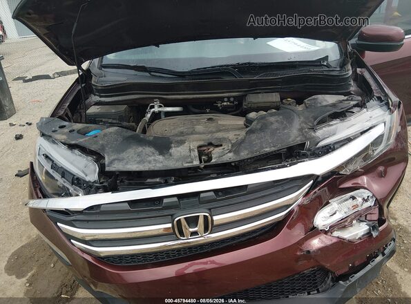 5FNYF5H5XJB018054 2018 HONDA PILOT Burgundy Հետևի տեսք