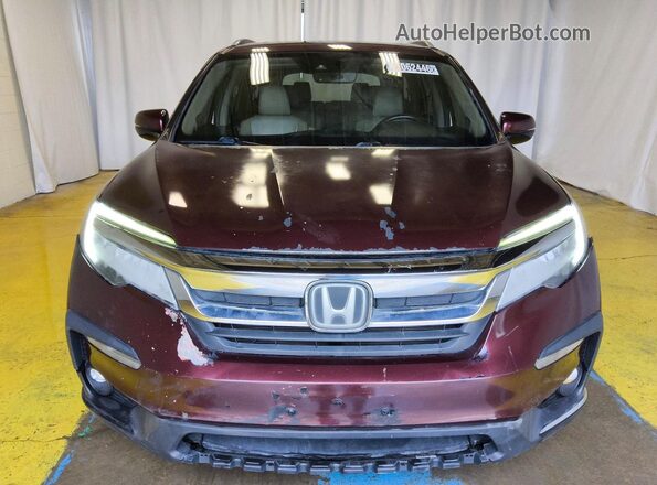 5FNYF5H60KB026898 2019 HONDA PILOT Burgundy Widok z przodu