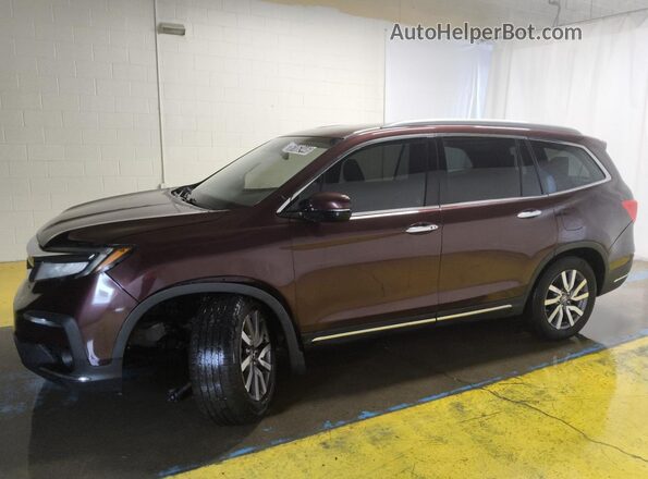 5FNYF5H60KB026898 2019 HONDA PILOT Burgundy 