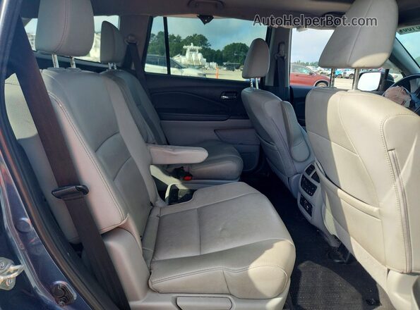 5FNYF5H63MB004803 2021 HONDA PILOT Blue Rear interior view
