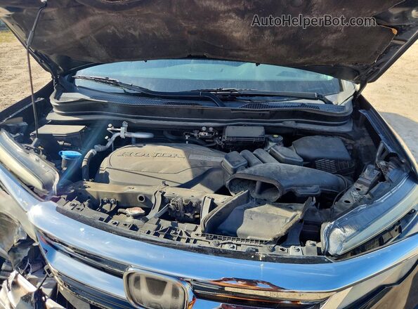 5FNYF5H64KB001020 2019 HONDA PILOT Black Engine compartment view