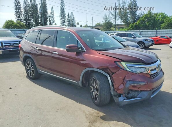 5FNYF5H68KB001358 2019 HONDA PILOT Burgundy Delantero derecho