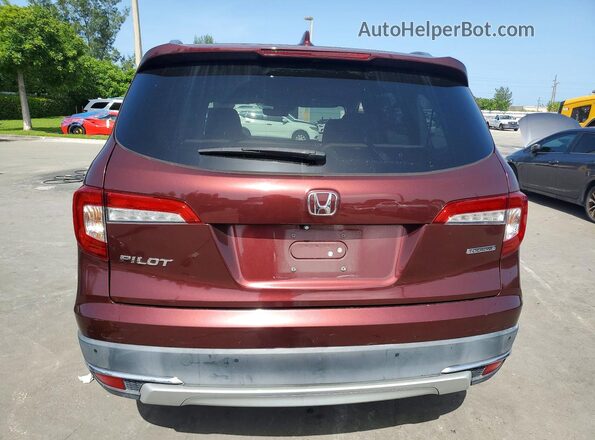 5FNYF5H68KB001358 2019 HONDA PILOT Burgundy Vista trasera