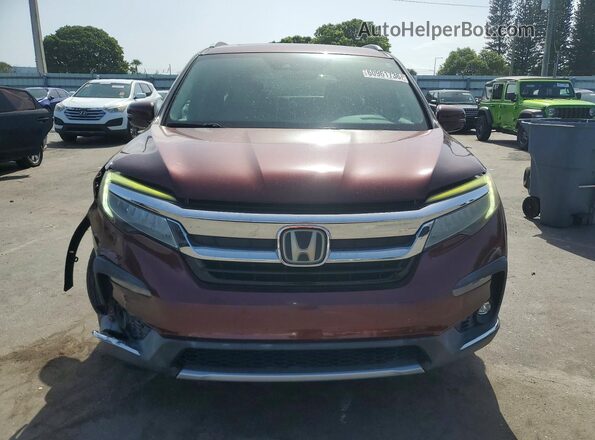 5FNYF5H68KB001358 2019 HONDA PILOT Burgundy Vista frontal