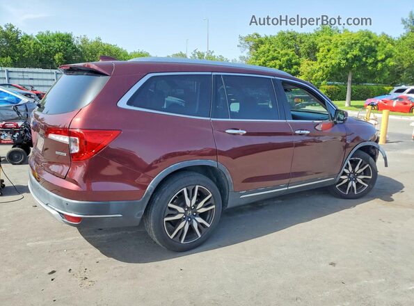 5FNYF5H68KB001358 2019 HONDA PILOT Burgundy Trasero derecho