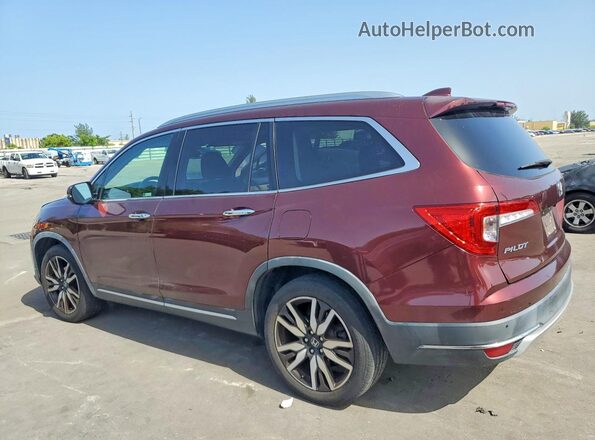 5FNYF5H68KB001358 2019 HONDA PILOT Burgundy Trasero izquierdo