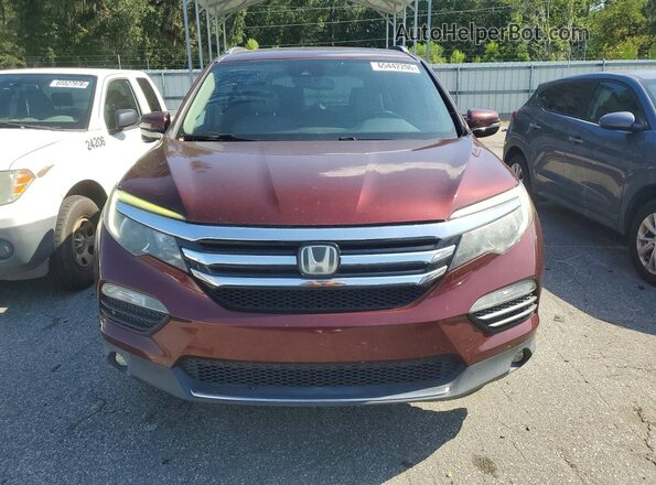 5FNYF5H94JB003892 2018 HONDA PILOT Burgundy Vista frontal