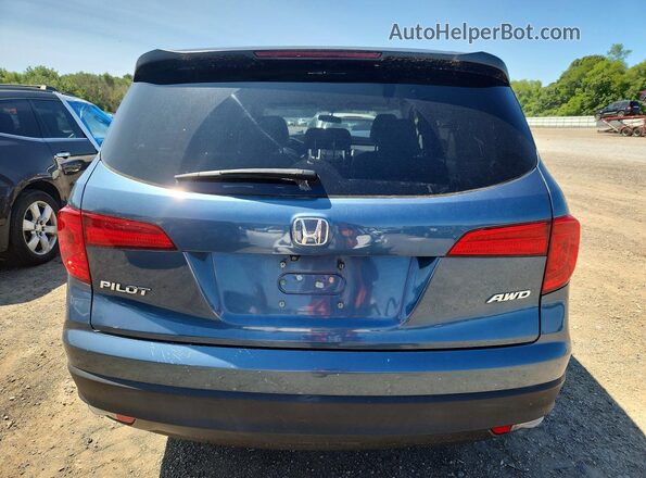 5FNYF6H10HB030579 2017 HONDA PILOT Blue Вид ззаду