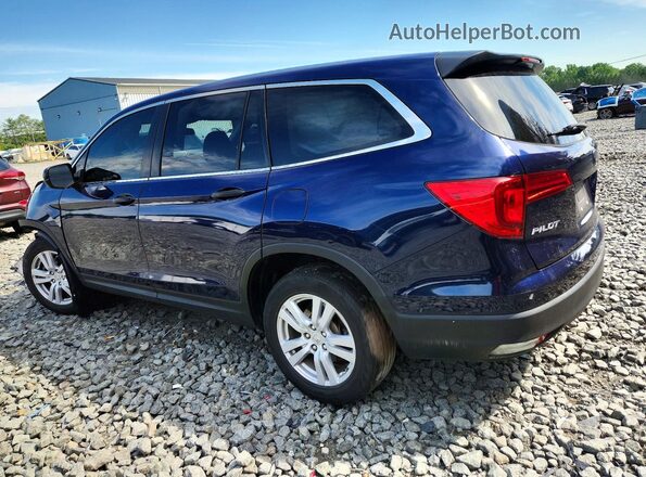 5FNYF6H19JB068611 2018 HONDA PILOT Blue Հետևի ձախ