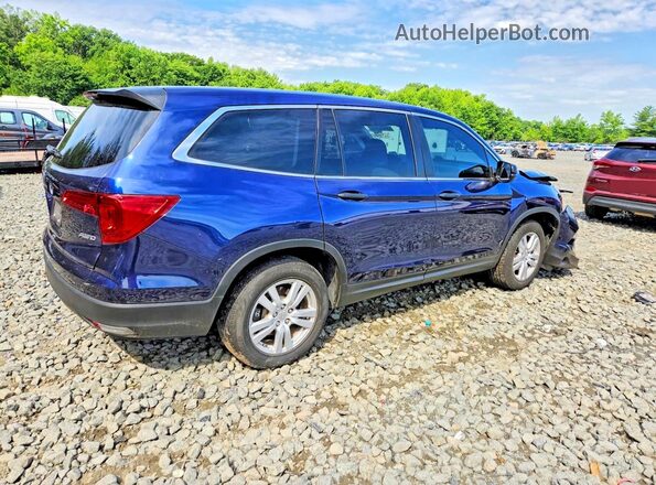 5FNYF6H19JB068611 2018 HONDA PILOT Blue Հետևի աջ