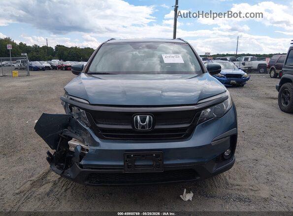 5FNYF6H29MB048145 2021 HONDA PILOT Blue Instrument cluster view