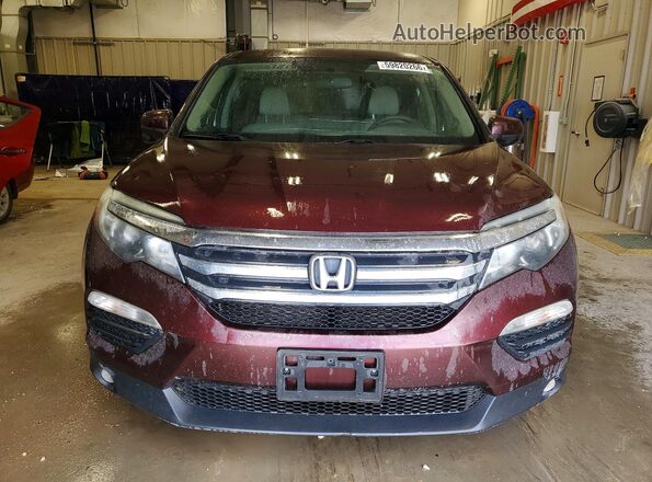 5FNYF6H31HB017180 2017 HONDA PILOT Burgundy Vista frontal