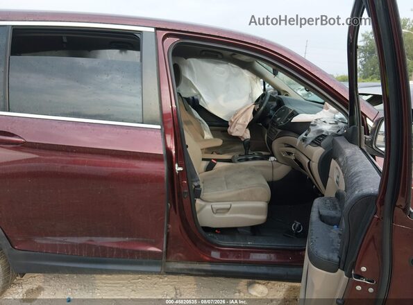 5FNYF6H31KB083185 2019 HONDA PILOT Burgundy Front interior view