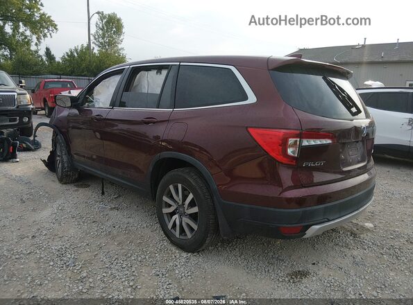5FNYF6H31KB083185 2019 HONDA PILOT Burgundy Rear left
