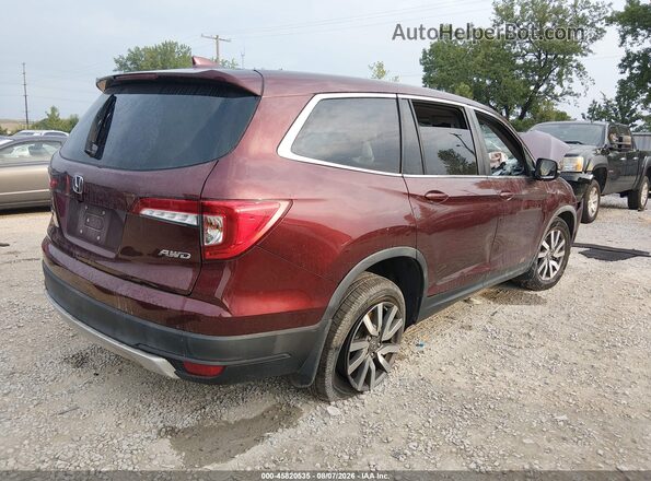 5FNYF6H31KB083185 2019 HONDA PILOT Burgundy Rear right
