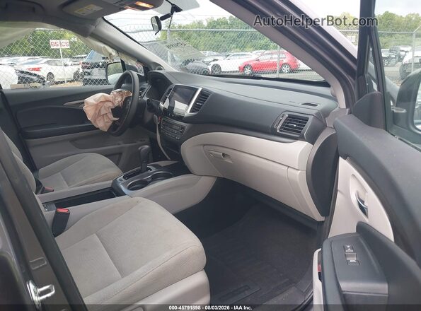 5FNYF6H35HB095378 2017 HONDA PILOT Серый Вид салона спереди