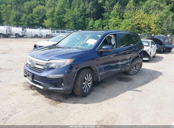 5FNYF6H48KB020514 2019 HONDA PILOT Синий Передняя левая четверть