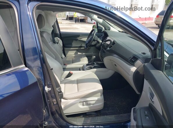 5FNYF6H48KB020514 2019 HONDA PILOT Синий Вид салона спереди