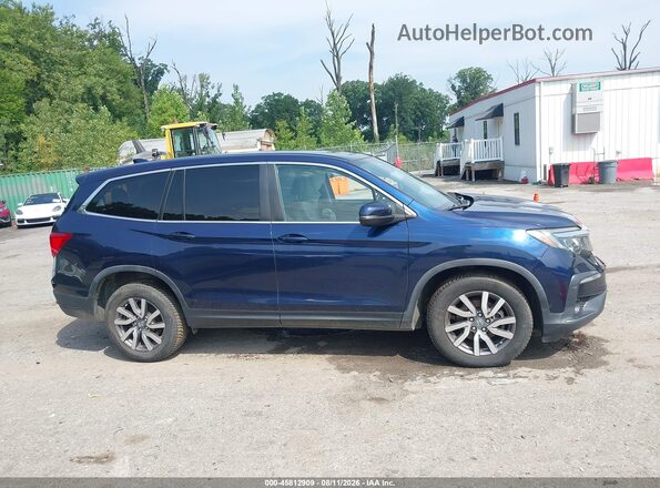 5FNYF6H48KB020514 2019 HONDA PILOT Синий Вид щитка приборов