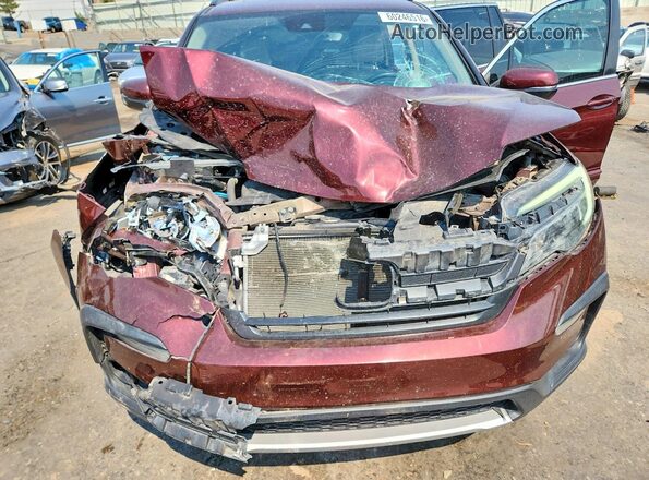 5FNYF6H4XKB036584 2019 HONDA PILOT Burgundy Widok wnętrza z tyłu