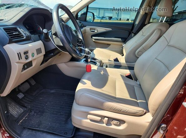 5FNYF6H4XKB036584 2019 HONDA PILOT Burgundy Widok wnętrza z przodu