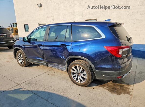 5FNYF6H50KB028583 2019 HONDA PILOT Blue Հետևի ձախ