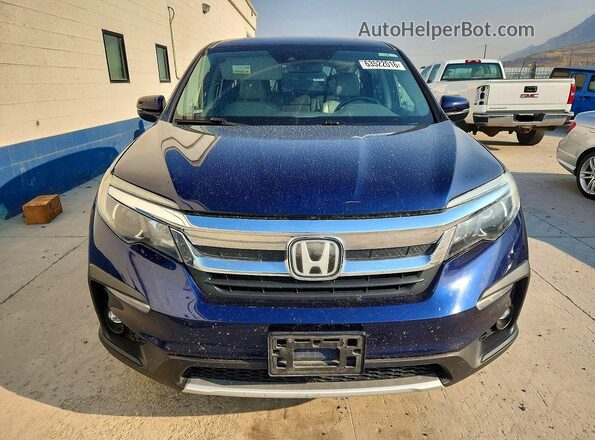 5FNYF6H50KB028583 2019 HONDA PILOT Blue Դիմացի տեսք