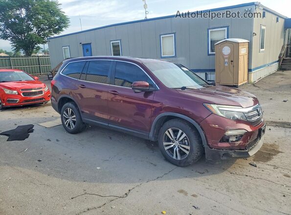 5FNYF6H51JB042832 2018 HONDA PILOT Burgundy წინა მარჯვენა
