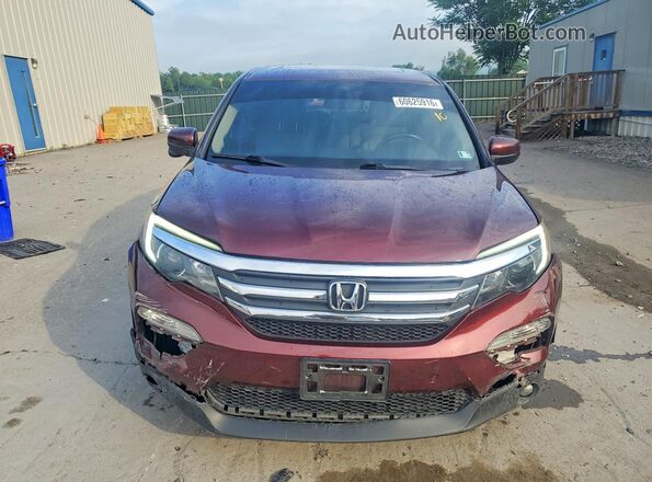 5FNYF6H51JB042832 2018 HONDA PILOT Burgundy წინა ხედი