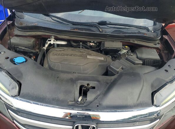 5FNYF6H51JB042832 2018 HONDA PILOT Burgundy ძრავის განყოფილების ხედი