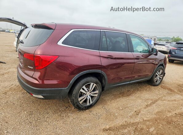 5FNYF6H53JB071801 2018 HONDA PILOT Maroon Задня права чверть