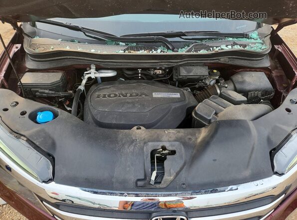 5FNYF6H53JB071801 2018 HONDA PILOT Maroon Вид задньої частини салону