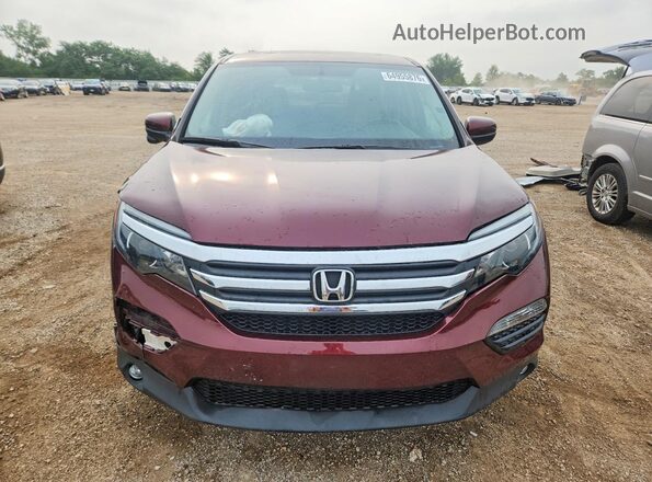 5FNYF6H53JB071801 2018 HONDA PILOT Maroon Вид спереду