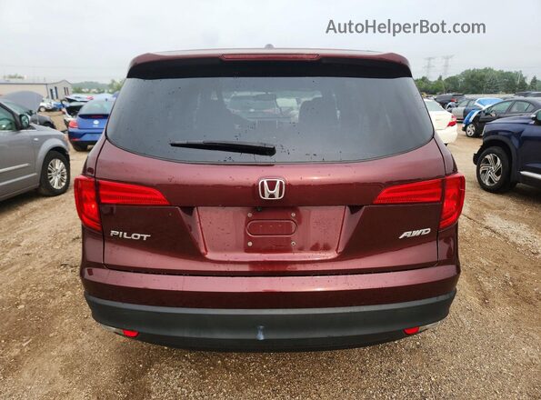 5FNYF6H53JB071801 2018 HONDA PILOT Maroon Вид ззаду