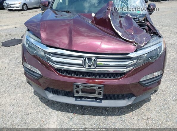 5FNYF6H54HB085572 2017 HONDA PILOT Бордовый Вид щитка приборов