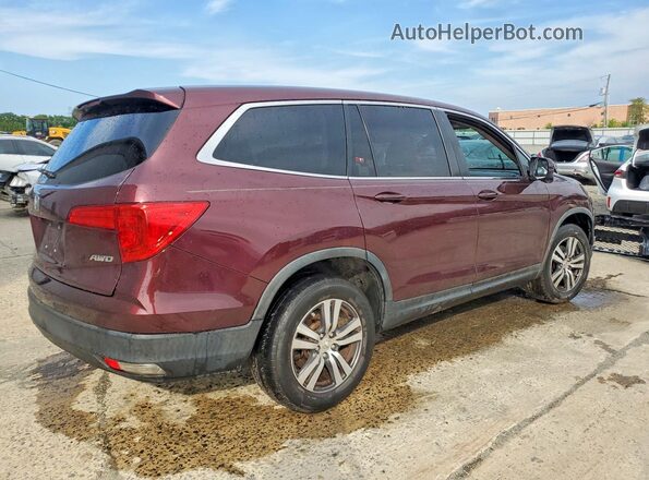 5FNYF6H57HB085596 2017 HONDA PILOT Burgundy Trasero derecho