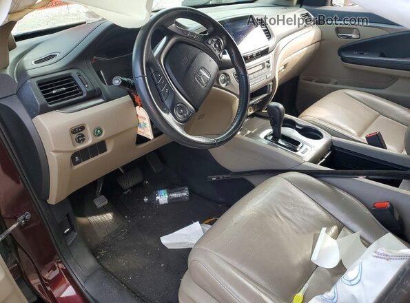 5FNYF6H57HB085596 2017 HONDA PILOT Burgundy Vista del salpicadero