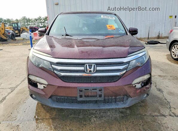 5FNYF6H57HB085596 2017 HONDA PILOT Burgundy Vista frontal