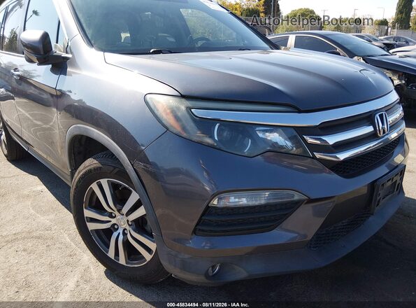 5FNYF6H57HB091382 2017 HONDA PILOT Gray Front view