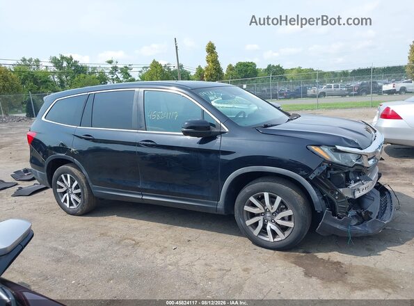 5FNYF6H57KB060835 2019 HONDA PILOT Black უკანა სალონის ხედი
