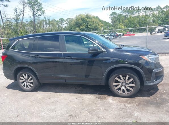 5FNYF6H57MB073765 2021 HONDA PILOT Black Widok wnętrza z tyłu