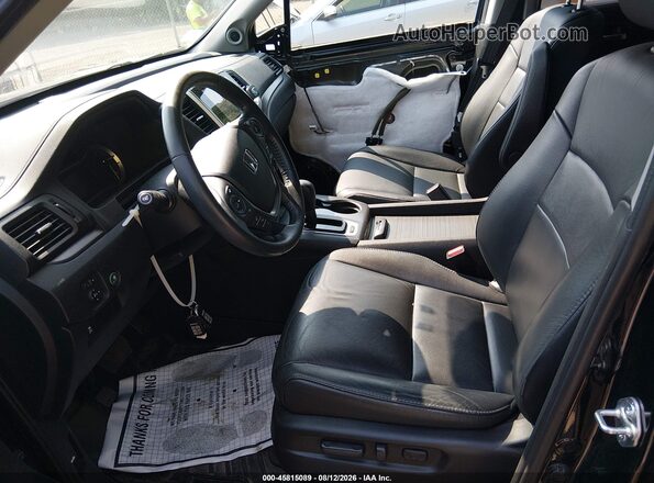 5FNYF6H5XHB083955 2017 HONDA PILOT Black Widok wnętrza z przodu