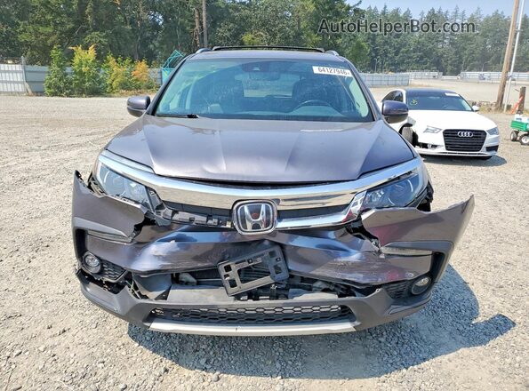 5FNYF6H5XKB029689 2019 HONDA PILOT Gray წინა ხედი